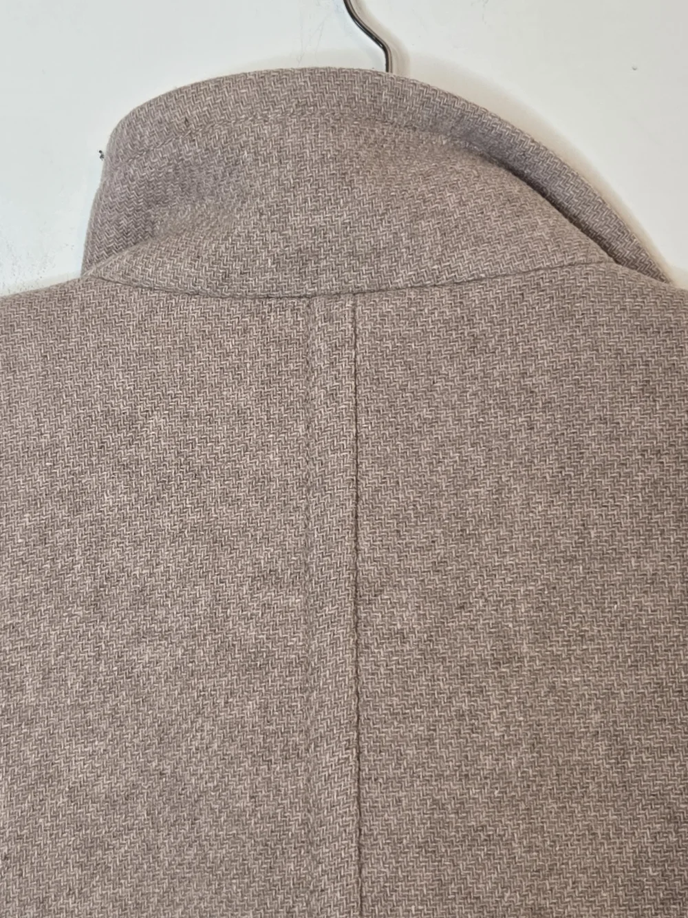 J.Crew Stadium Cloth Wool Blend Coat Beige Stand Collar Long Top Coat Size 0